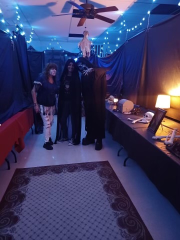 Lock It Escape team inside a mobile escape game setup